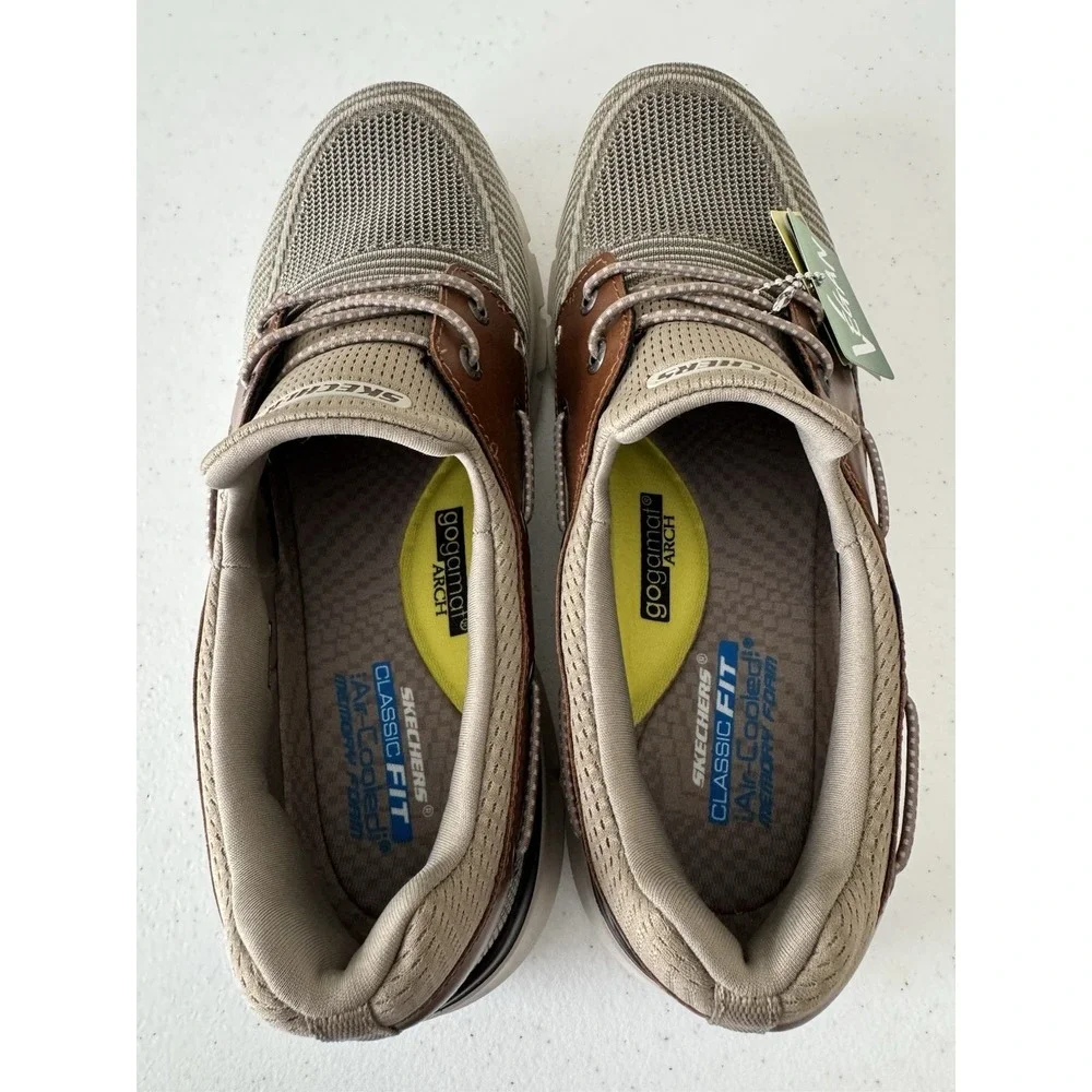 Skechers Men's‎ Del Retto Clean Slate Slip On Walking Loafers Taupe Size 11.5 US